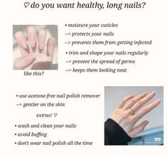 If You Want To Get Healthy And Long Nails. So You Must Be Follow This Tips. After follow This Tips Your Nails Get Shine And Become Healthy Or Long Nails. Long Nail Tips How To Grow, How To Take Care Of Nails, How To Get Long Nails, Long Nails Tips, Pro Makeup Tips, Become Healthy, Summer Nails Ideas, Christmas Nail Art Ideas, Nails Care