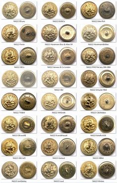 the different types of coins are shown in this image, and there is also an image of