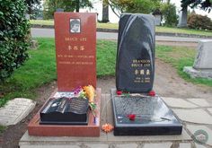 two headstones are placed next to each other