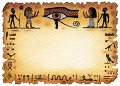 an ancient egyptian paper with the eye of horus