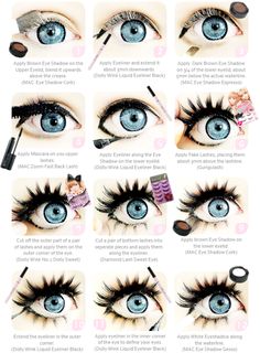 Anime Make-up, Carnaval Make-up, Best Korean Makeup, Makeup For Small Eyes, Make Up Diy, Anime Eye Makeup, Drag Make-up, Gyaru Makeup, Korean Makeup Tutorials