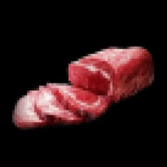 a piece of raw meat on a black background