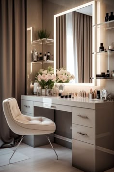 beauty room design room inspo  makeup room ideas room ideas for small rooms  room  decor ideas  room decor beauty room decor  beauty salon decor  wall decor  teen room aesthetic Interior Design Dressing Table, Wardrobe Vanity Ideas, Makeup Furniture Ideas, Makeup Vanity Dressing Table, Bedroom Ideas Dressing Table, Dream Dressing Table, Vanity Tables In Bedroom, Office Makeup Room Combo, Modern Makeup Vanity Ideas