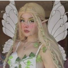 Fairy Make-up, Fairy Photoshoot, Elf Cosplay, Fairy Cosplay, Fairy Halloween Costumes, Halloween Fairy, Fairy Hair, Elf Costume