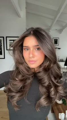 Brown Hair Inspo, Dyson Airwrap, Blow Dry Hair, Makijaż Smokey Eye, Peinados Fáciles Para Cabello Corto, Long Brown Hair