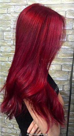 Crimson Hair, Long Red Hair, Hair Color Pink, Hair Shades, Dye My Hair, Hair Dye Colors