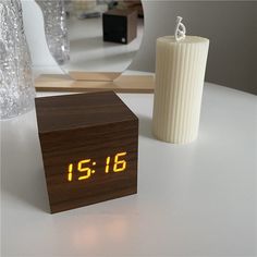 Introducing the Wood O'clock Digital Clock & Alarm – where functionality meets timeless elegance. Crafted from exquisite bamboo and wooden materials, this desk clock seamlessly blends into any decor, adding a touch of natural beauty to your space. Available in both Walnut and Birch finishes, this clock doesn't just tell time; it's a multi-functional masterpiece. Its digital display showcases not only the time but also the date and temperature, making it your all-in-one companion for staying orga Clock Digital, Clock Alarm, Lighting Gifts, Cordless Lamps, Digital Clock, Planter Pots Outdoor, Pendant Lights & Chandeliers, Digital Clocks, Desk Clock