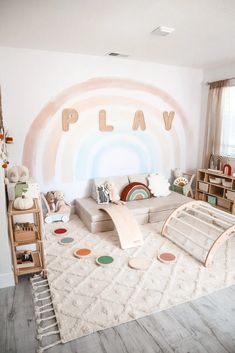 the play room is clean and ready to be used as a child's bedroom