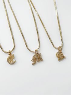 Give your custom collection the upgrade it's been begging for! Your layers will never be the same. Featuring a stunning CZ encrusted initial pendant and 18K gold filled box chain, the 'EVERYDAY' is bound to become a daily staple. Made with 18K gold filled chain and cubic zirconia pendant. Available in lengths 16", 18", 20". All lengths include a 2" extension chain. Model is wearing 16". Handmade in Los Angeles. Never Be The Same, Creating Jewelry, Initial Pendant, Gold Filled Chain, Box Chain, Gold Filled, Cubic Zirconia, Chain Necklace, 18k Gold