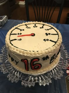 a close up of a cake on a table