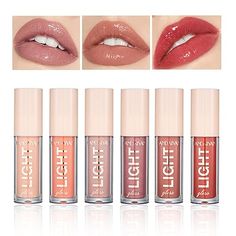 CAHIUYOA Light Lipgloss 6PCS Lip Gloss Set,Nude Pink Lip Gloss Kit Shine Glossy and Moisturizing,Lip Plumping Lip Gloss Pack Bulk Liquid Lipstick for Women Girls-Set B Lip Plumping, Pink Lip Gloss, Lip Gloss Set, Plumping Lip Gloss, Lipstick Shades, Nude Pink, Lip Plumper, Lip Moisturizer, Pink Lips