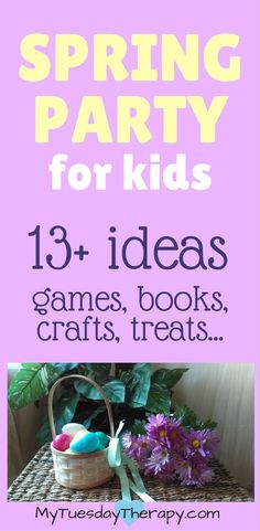 spring party for kids with games, books and crafts