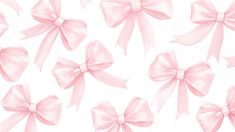 pink bows on white background for wallpaper