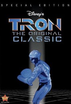 the original classic movie poster for disney's tron, featuring an image of a man