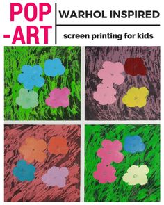 pop art screen printing for kids is an easy way to teach children how to make pop art