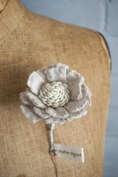 a close up of a mannequin with a flower on it