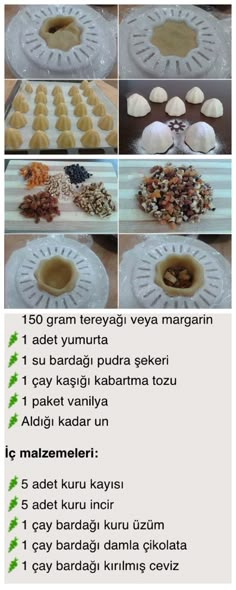 the instructions for how to make an egg shell cake with almonds and raisins