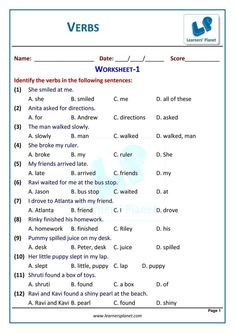 verbs worksheet for the english language