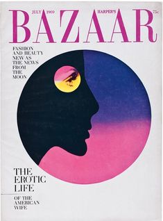 the front cover of bazaar magazine with an image of a woman's head and eye