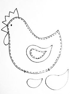 a drawing of a chicken with the letter c on it's back and side