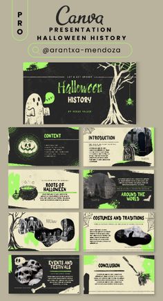 an image of halloween powerpoint slideshow templates with ghost and trees in the background