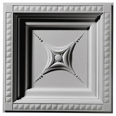 an artistic design is shown in the center of this square tile wall art piece,