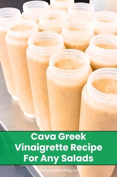 Cava Greek Vinaigrette Recipe Cava Greek Salad, Cava Greek Vinaigrette, Hummus Vinaigrette Dressing, Cava Dips, Cava Recipes