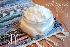 Homemade Whipped Body Butter by drawingsunderthetable: Made of cocla butter, coconut oil and sweet almond oil.  #Boddy_Butter Diy Soaps, Butter Recipes, Diy Cosmetics, Homemade Remedies