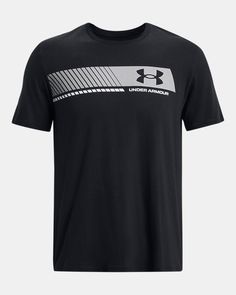 Super-soft, cotton-blend fabric provides all-day comfort|Ribbed collar Black Cotton Under Armour Top, Under Armour Moisture-wicking Cotton Tops, Under Armour Cotton Tops With Moisture-wicking, Under Armour Outfits, Tee Ideas, Clothing Packaging, Athletic Shirts, Under Armour Men, Branded Shirts