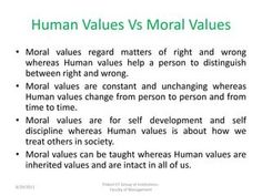 the words human value versus and normal value