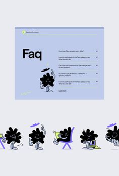 an image of a computer screen with the word faq on it's side