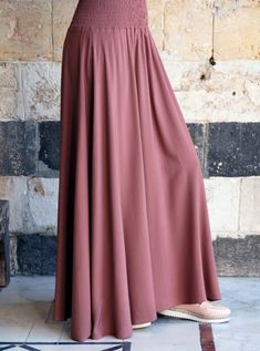 Skirts For Plus Size Women, Skirts For Plus Size, French Khimar, Maxi Skirt Pattern, Fitted Maxi Skirt, Maxi Skirts Summer, High Waist Long Skirt, Umbrella Skirt, Pretty Skirts