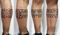 the legs are covered with tattoos and designs for men to show off their intricate patterns