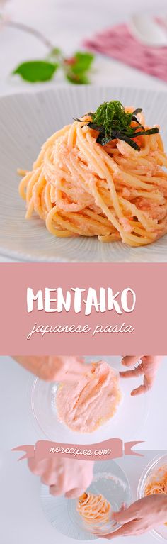 the menu for mentako japanese pasta