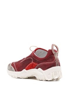 Find OUR LEGACY Gabe Suede Sneakers on Editorialist. red/white suede contrast stitching round toe front lace-up fastening pull-tab at the heel chunky rubber sole Our Legacy, Suede Sneakers, Pull Tab, Lace Front, Rubber Sole, Red White, Red And White, Top Brands, Stitching