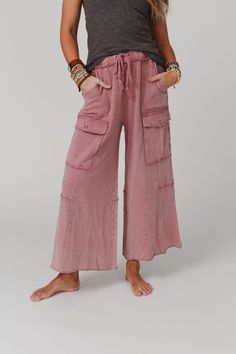 Game On Cargo Wide Leg Pant - Burgundy | Three Bird Nest Wide Leg Lounge Pants, Sweatpants Outfit, Oversized Cardigan, Cardigan Fashion