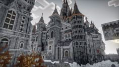 an image of a castle made out of legos in the style of minecraft