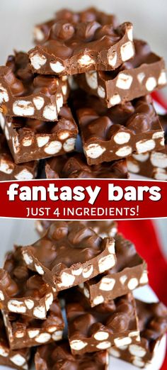 These sensational Fantasy Bars take just 5 minutes and 4 ingredients! Supremely decadent, these easy bars have a fudge like consistency and rich, chocolate flavor. It's the ultimate combination of chocolate, peanut butter, and butterscotch that really takes this recipe over the top! // Mom On Timeout Fantasy Bars, Easy Bars, Chocolate Fantasy, Dessert Halloween, Simple Desserts, Easy Candy Recipes, Mom On Timeout, Candy Recipes Homemade, Christmas Candy Recipes