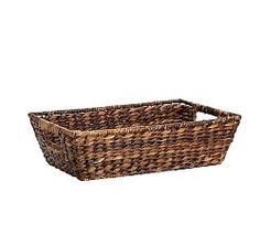 an empty basket on a white background