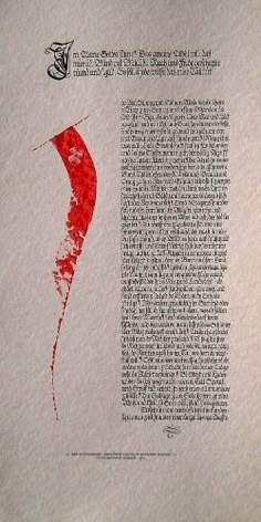 an open book with red ink on it