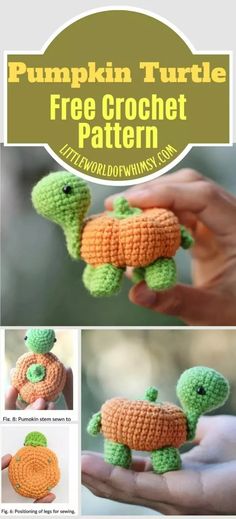 there is a crochet pattern for a pumpkin turtle