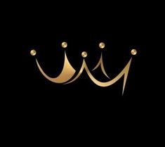 a gold crown on a black background