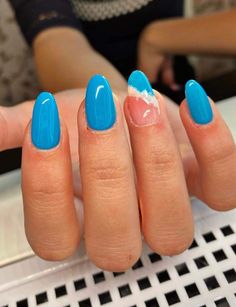 Ocean Blue Nails Short, Beach Themed Nails Short, Ocean Theme Nail Designs, Scuba Nails, Ocean Theme Nails, Ocean Nails Sea, Ocean Themed Nails, Sea Themed Nails, Vacation Nails Beach Mexico