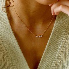 Dali Necklace, Luxury Lab Grown Diamond Necklace by Kimaï EU Playful Style, Rose Gold Chain, Pendent Necklace, Recycled Gold, Multi Stone, Dali, Exquisite Jewelry, Moissanite Diamonds, Chain Lengths