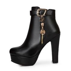 Category:Boots; Upper Materials:PU; Embellishment:Buckle; Heel Type:High Heel; Actual Heel Height:2.36; Gender:Women's; Toe Shape:Round Toe; Type:Booties Ankle Boots; Style:Business,Classic; Heel Height(inch):>5; Boot Shaft:Booties / Ankle Boots; Occasion:Daily,Office; Closure Type:Zipper; Pattern:Solid Colored; Shipping Weight:0.983; Listing Date:10/20/2020; Production mode:Self-produce; 2022 Trends:Heel Boots; Foot Length:; Size chart date source:Provided by Supplier.; Special selected product Cheap Ankle Boots, Red Booties, Boots For Short Women, Block Heel Ankle Boots, Super High Heels, High Heel Boots Ankle, Buckle Boots, Platform Ankle Boots, Womens Boots Ankle