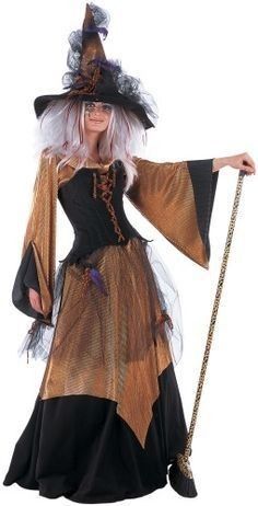 a woman dressed in a witch costume