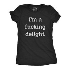 Top Rated Womens I'm A Delight Tshirt Funny Offensive Hilarious Saying Graphic Tee, Women's Top Funny Women Tshirts, T Shirts With Sayings For Women, Sassy Tshirt Quotes, Funny T-shirts For Women, Funny Tshirt Ideas For Women, Funny Shirts Women Hilarious, Unhinged Shirts, Trendy Tshirt Designs, Funny Shirts For Teens