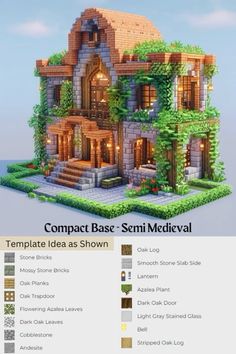 #minecraft #building #videogames #ideas Minecraft House Ideas 2 Story, Cool Bases In Minecraft, Mc Oak House, Minecraft Two Story House Interior, House Base Minecraft, Minecraft Base House Ideas, Minecraft House Plans How To Build, Minecraft Storage House Designs, Storage Building House Minecraft