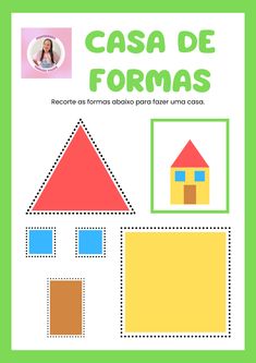 a poster with the words casa de formas in spanish and an image of a house