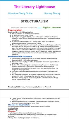 the literature and literature text guide for students to use in an english - language class